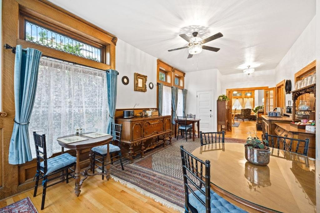 Flora House Denver Hall with vintage furniture